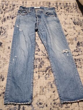 Moussy Women's Light Blue Straight-Leg Jeans